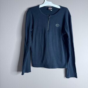 Harley Davidson Stuart Florida Treasure Coast long-sleeved Logo Top Sz L